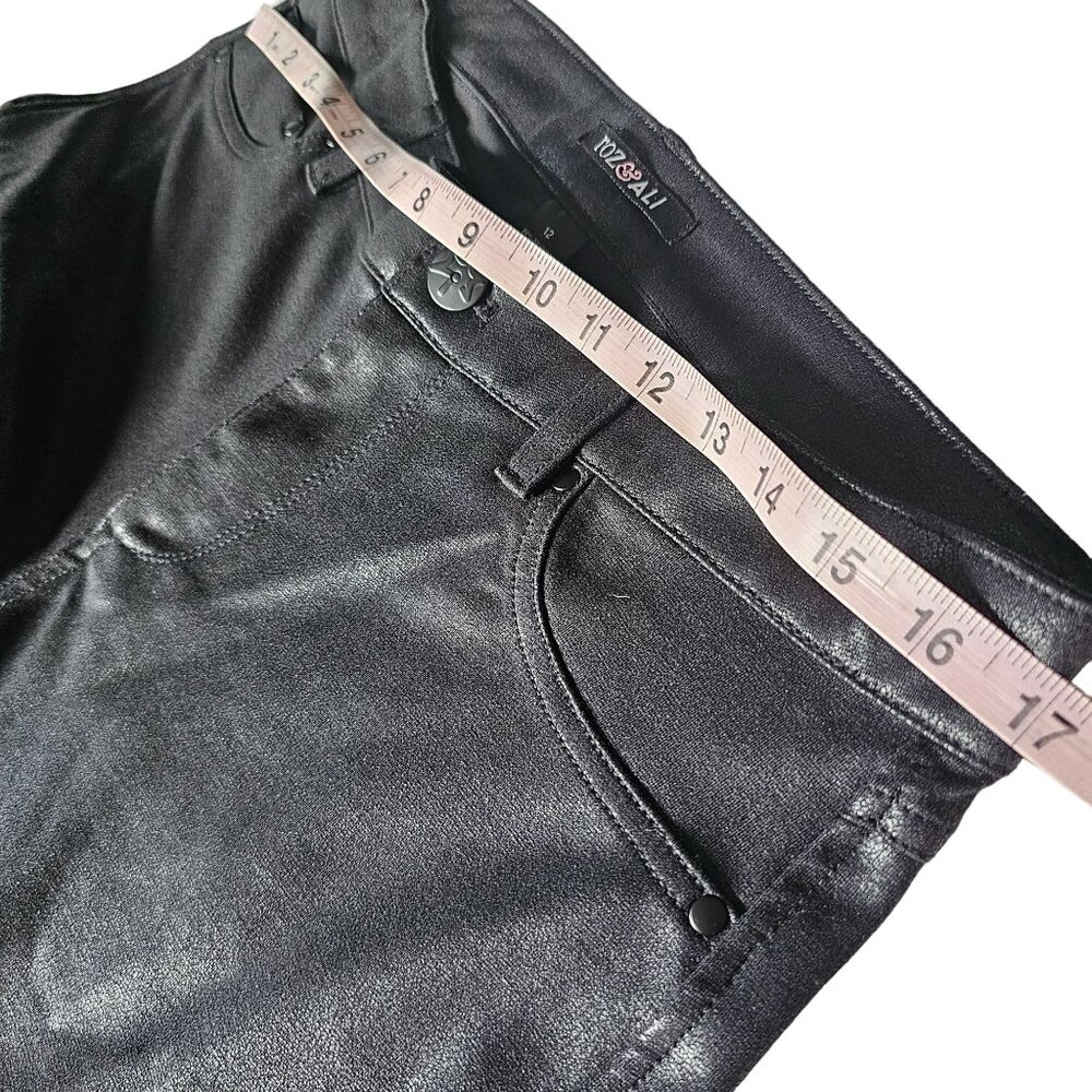 ROZ & Ali Women's Knit Legging Pants Shiny Jean Style Skinny sz 12 - Picture 7 of 9